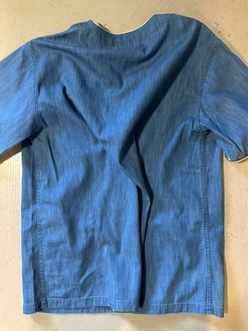 Новый мужской комплект из потертых джинсовых шорт и рубашки Gucci за 1980 долларов США, синий цвет 40 США/50 ЕС