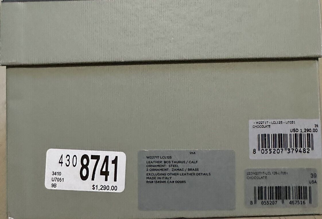 NIB $1290 TOM FORD Lock 105mm Croco Ankle-Strap Shoes CHOCOLATE 9 US/39 Eu