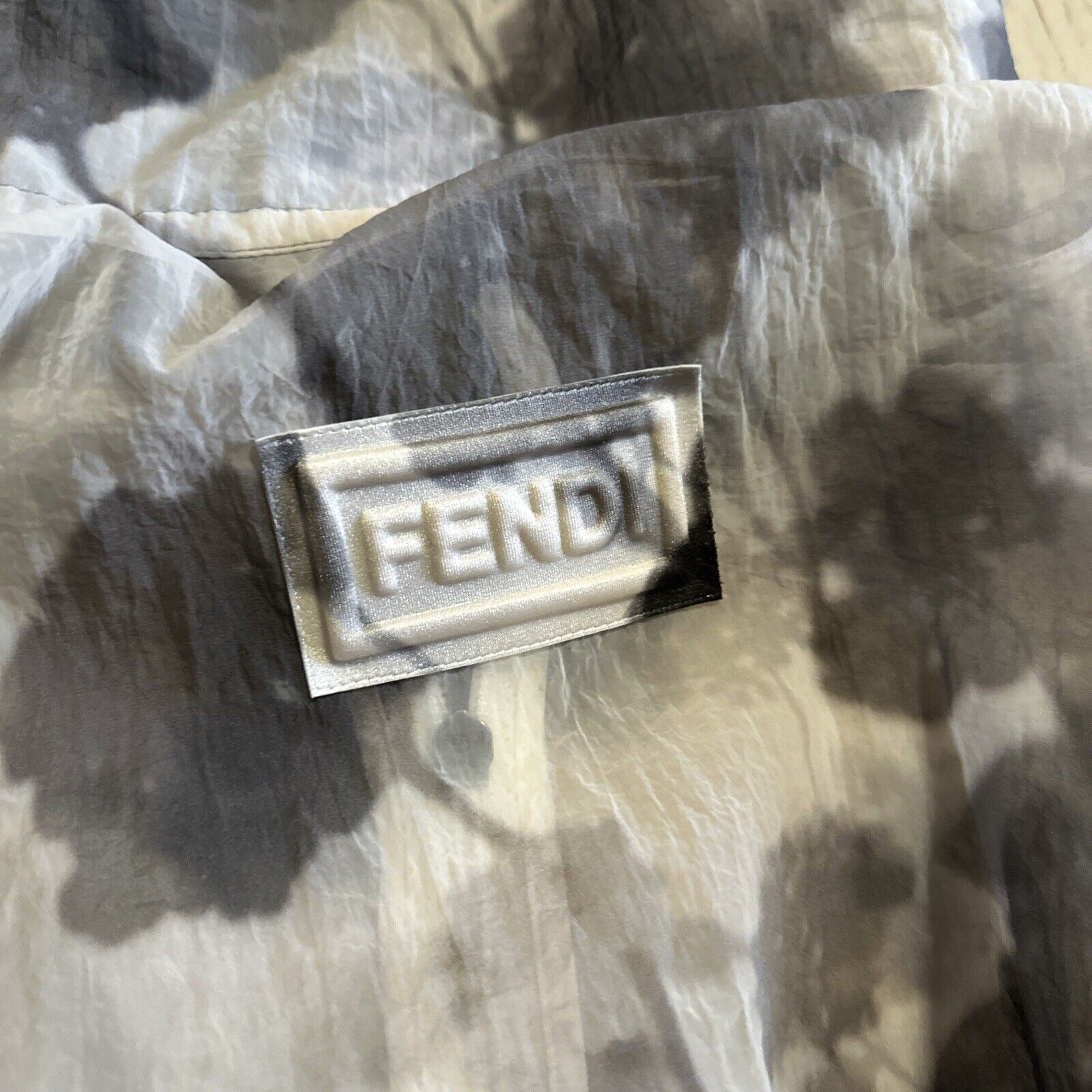 Новая женская парка Fendi цвета Shady Flowers Tech, серая/белая, размер M, Италия, $2550
