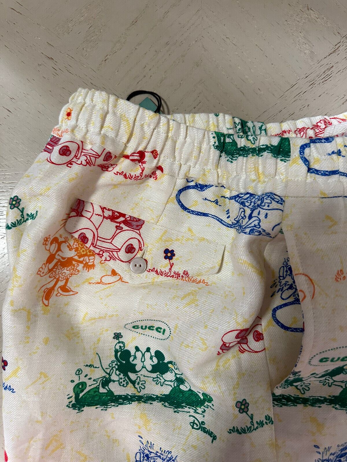 NWT $1380 Gucci Men’s Mickey Linen Short Pants Ivory 32 US/48 Eu