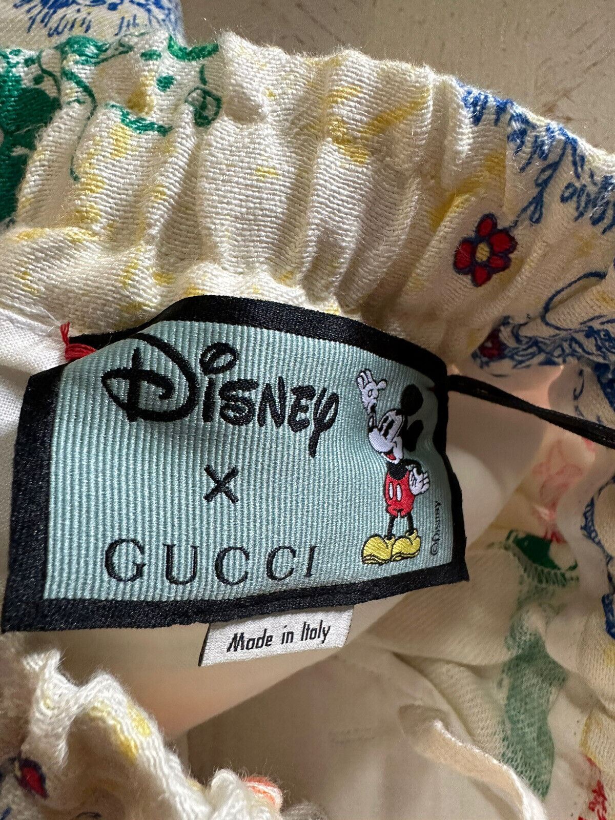 Neu mit Etikett: 1380 $ Gucci Herren-Shorts „Mickey“ aus Leinen, Elfenbeinfarben, 32 US/48 Eu