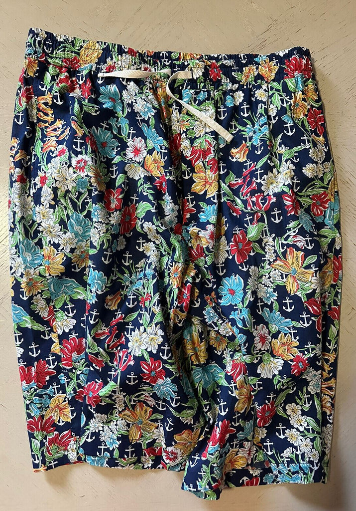 Neu mit Etikett: 850 $ Gucci Herren Hawaian Anchors On Muslin Short Pants Blau/Multi 36 US/52 E