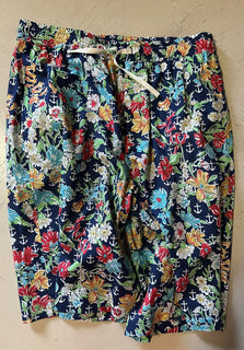 Neu mit Etikett: 850 $ Gucci Herren Hawaian Anchors On Muslin Short Pants Blau/Multi 36 US/52 E
