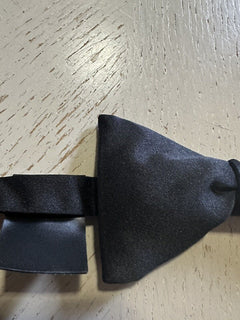 New Ermenegildo Zegna Silk Bow Tie Black Made in Italy