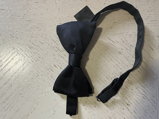 New Ermenegildo Zegna Silk Bow Tie Black Made in Italy