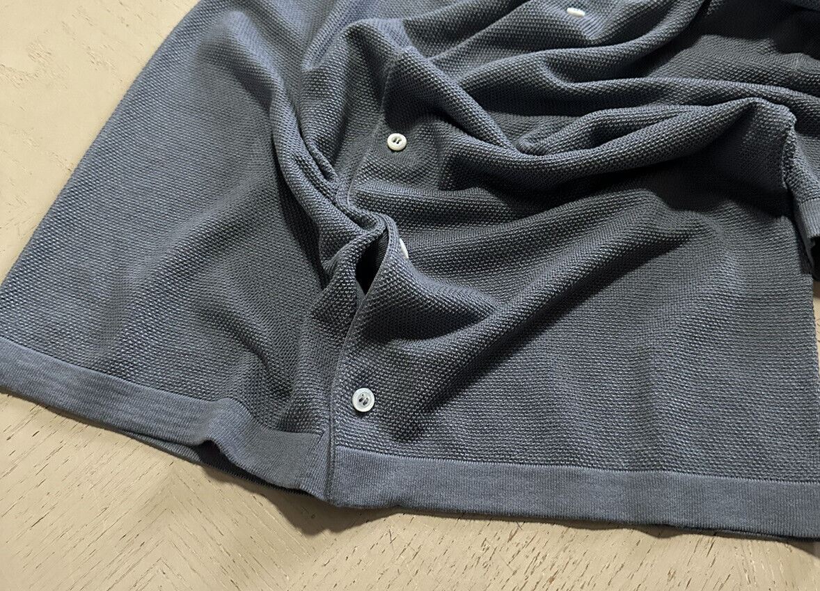 NWT $795 Ralph Lauren Purple Label Men Silk/Cotton Shirt DK Gray S Italy