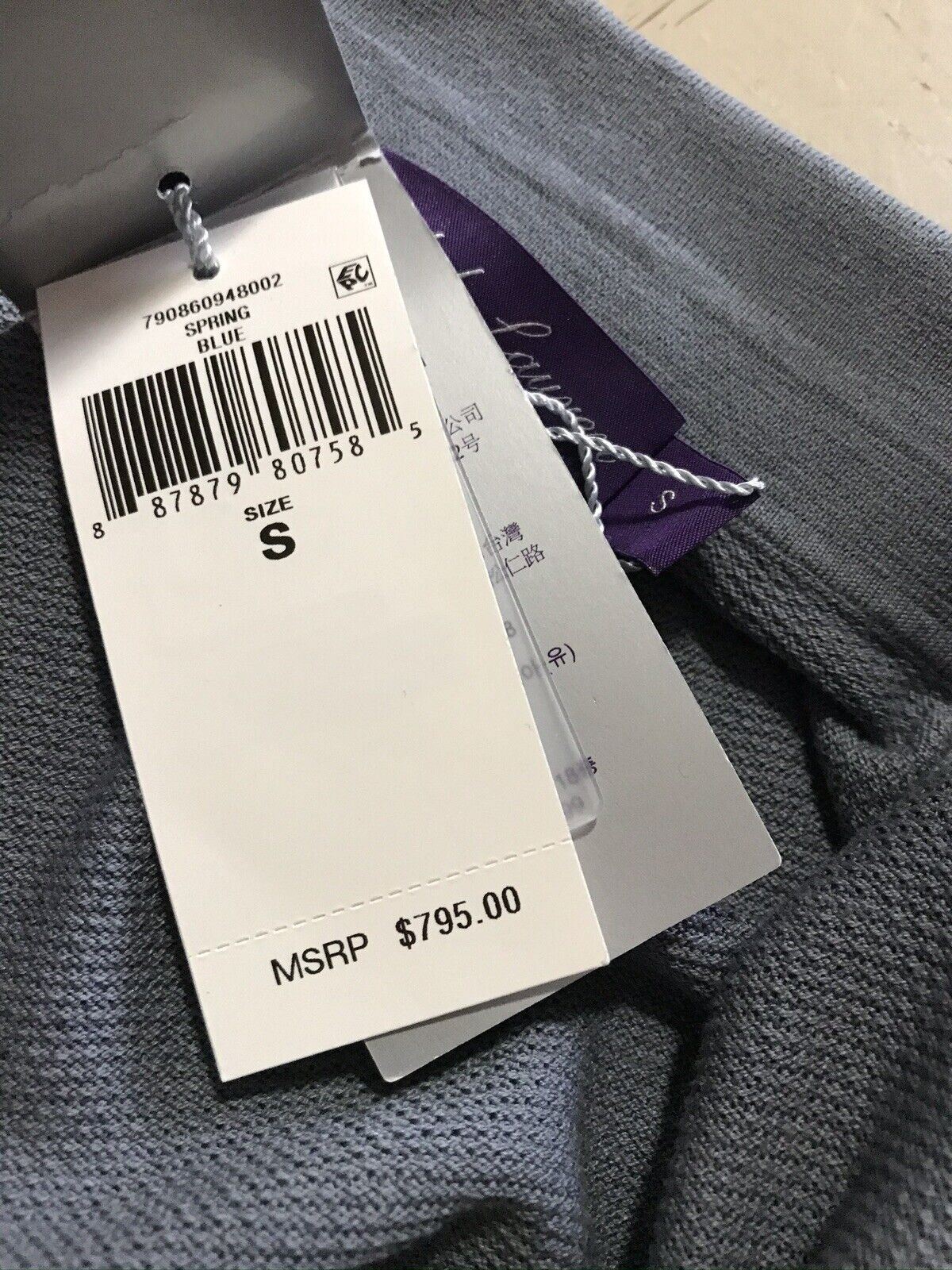 Neu mit Etikett: 795 $ Ralph Lauren Purple Label Herrenhemd aus Seide/Baumwolle DK Grau S Italien
