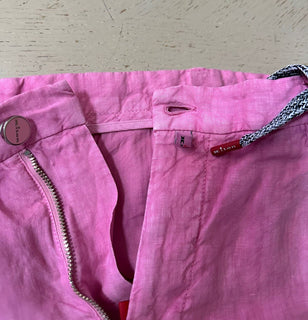 NWT $995 Kiton Mens Linen Short Color SEAFOAM Pink Size 38 Italy