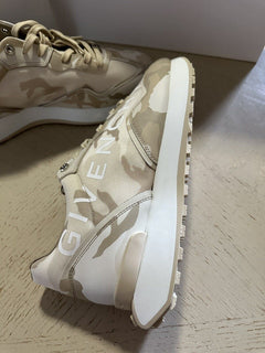 NIB 895 $ Givenchy Herren-Sneakers aus Leder/Canvas mit Logo, Beige, 11 US/44 Eu