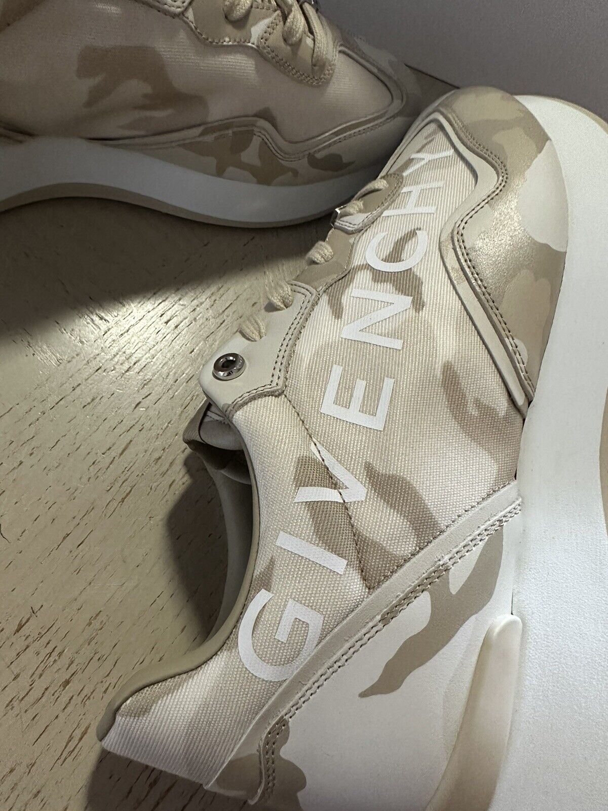 NIB 895 $ Givenchy Herren-Sneakers aus Leder/Canvas mit Logo, Beige, 11 US/44 Eu