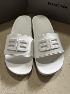 NIB $445 Balenciaga Women’s Slide Sandals White 10 US/40 Eu Italy