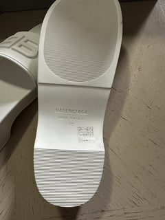 NIB $445 Balenciaga Women’s Slide Sandals White 10 US/40 Eu Italy
