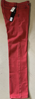 NWT $1895 Kiton Men Straight Leg Slim Fit Jeans Pants Red 38 US ( Measured 36 )