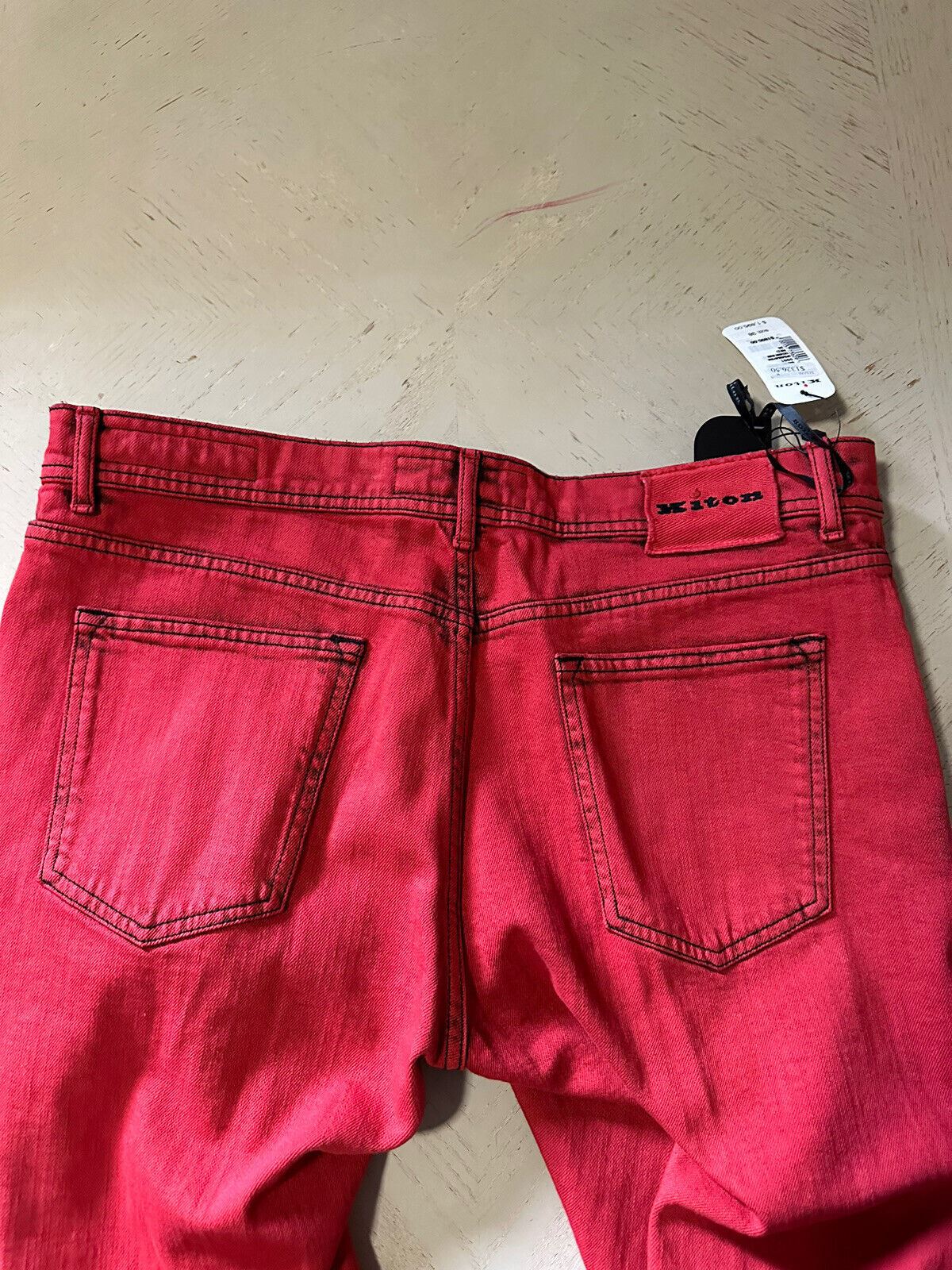 NWT $1895 Kiton Мужские прямые облегающие джинсовые брюки красные 38 США (размер 36)