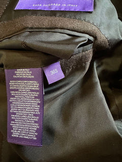 NWT $3295 Ralph Lauren Purple Label Мужской пиджак Коричневый 36S США/46S ЕС Италия