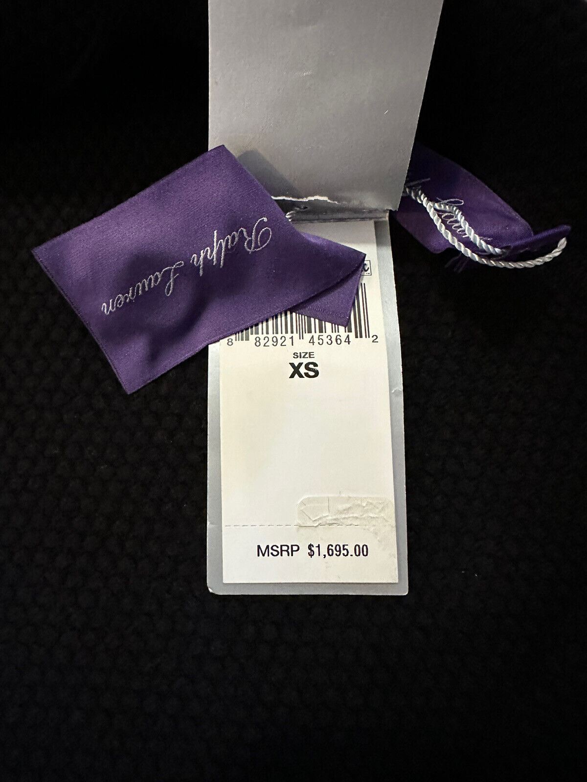 NWT $1695 Ralph Lauren Purple Label Men Shawl Cardigan Sweater Jacket Black XS