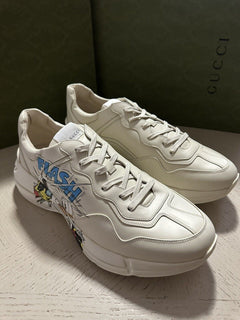 Новые мужские кожаные кроссовки Gucci Disney Gucci за 1980 долларов, цвета слоновой кости 15 US/14 UK 656509
