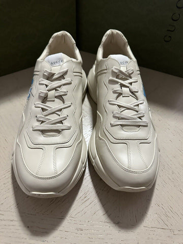 New $1980 Gucci Men Leather Disney Gucci Sneakers Shoes Ivory 15 US/14 UK 656509