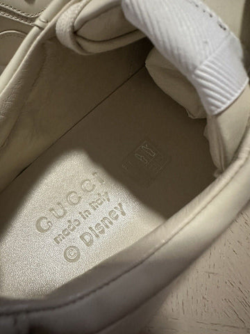 New $1980 Gucci Men Leather Disney Gucci Sneakers Shoes Ivory 15 US/14 UK 656509