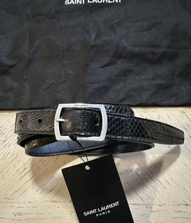 New $1850 Saint Laurent Men Patch Mix PAY/STRU/TEJ AY/GOYA Leather Black 32/85