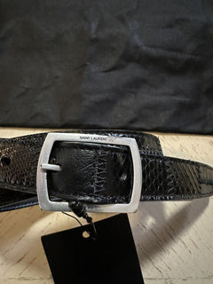 New $1850 Saint Laurent Men Patch Mix PAY/STRU/TEJ AY/GOYA Leather Black 32/85