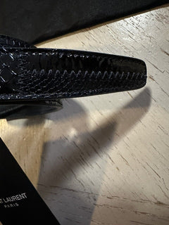 New $1850 Saint Laurent Men Patch Mix PAY/STRU/TEJ AY/GOYA Leather Black 32/85