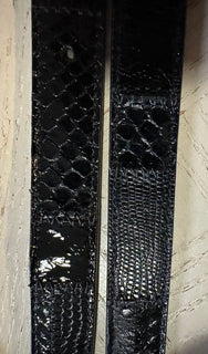 New $1850 Saint Laurent Men Patch Mix PAY/STRU/TEJ AY/GOYA Leather Black 32/85