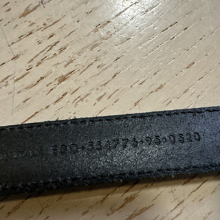 New Saint Laurent Men CINTURA PRINT Leather Belt Black 95/38