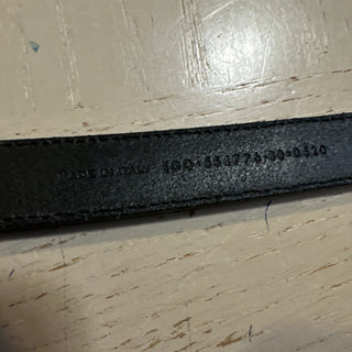 New Saint Laurent Men CINTURA PRINT Leather Belt Black 80/32