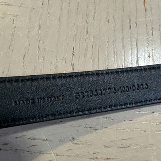 Neuer Saint Laurent Herren-Ledergürtel mit Krokodilprägung, Schwarz, 100/40