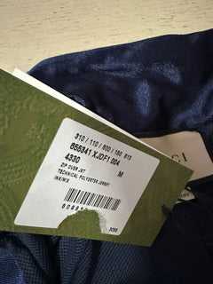 NWT $1800 Gucci Men Technical Polyester Track Jacket Blue GG Monogram M