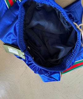 NWT $1450 Gucci Men’s GG Monogram Technical Polyester Short Pants Blue M