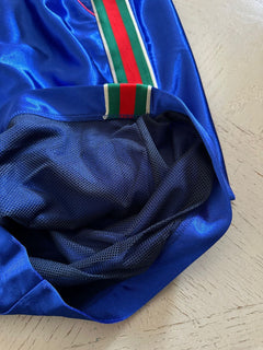 NWT $1450 Gucci Men’s GG Monogram Technical Polyester Short Pants Blue M