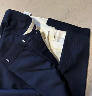 Новый мужской костюм Ralph Lauren Purple Label стоимостью 3495 долларов в темно-синюю полоску 42 л США/52 л ЕС Италия