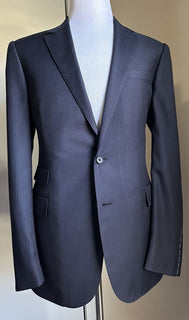 Новый мужской костюм Ralph Lauren Purple Label стоимостью 3495 долларов в темно-синюю полоску 42 л США/52 л ЕС Италия