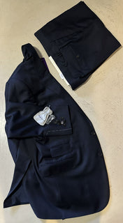 Новый мужской костюм Ralph Lauren Purple Label стоимостью 3495 долларов в темно-синюю полоску 42 л США/52 л ЕС Италия