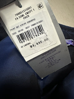 Новый мужской костюм Ralph Lauren Purple Label стоимостью 3495 долларов в темно-синюю полоску 42 л США/52 л ЕС Италия