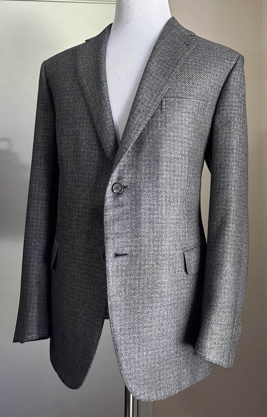 NWT $6600 Мужской спортивный пиджак Brioni из кашемира/шелка DK Grey 46R US/56R EU