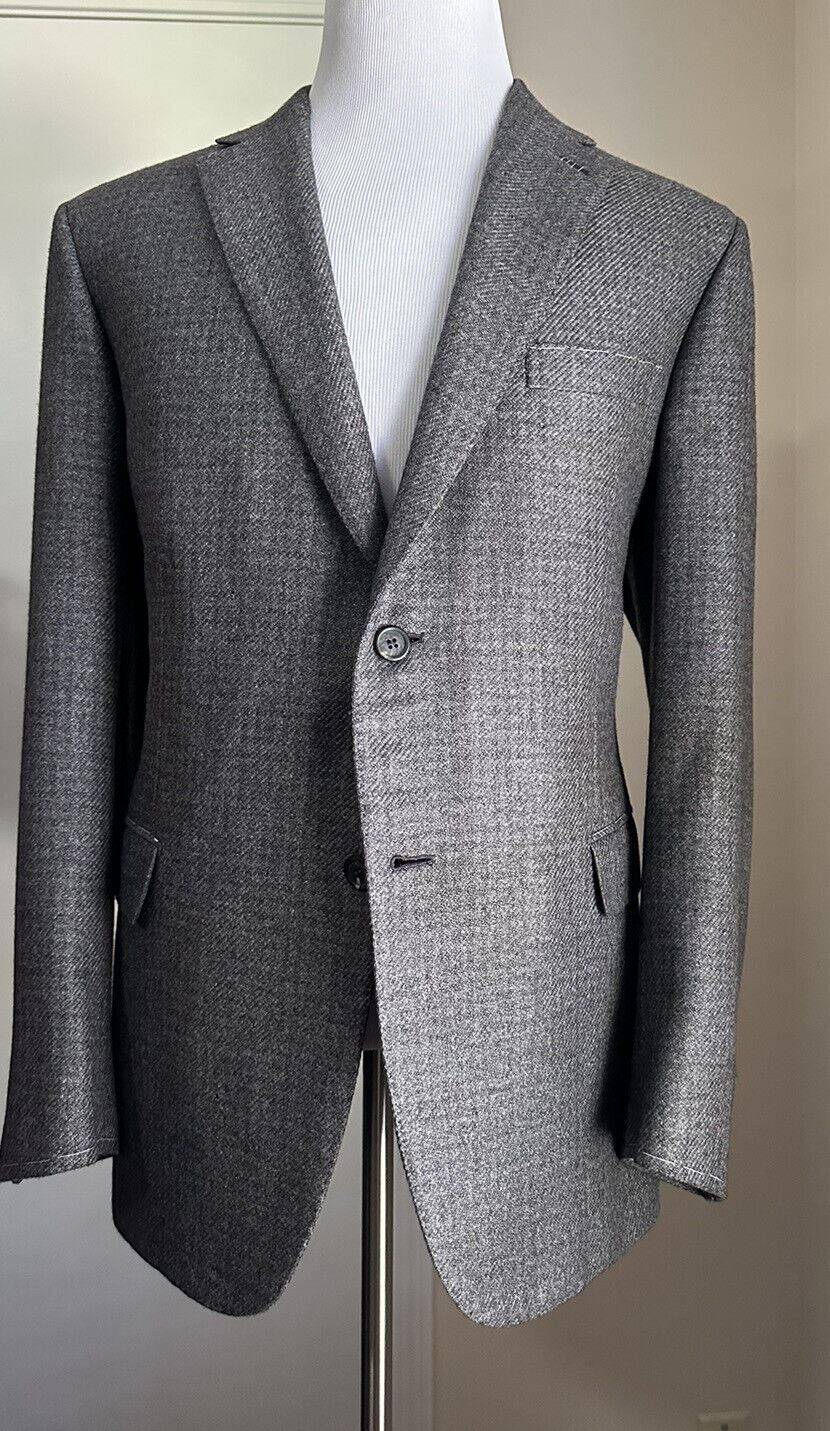 NWT $6600 Мужской спортивный пиджак Brioni из кашемира/шелка DK Grey 46R US/56R EU