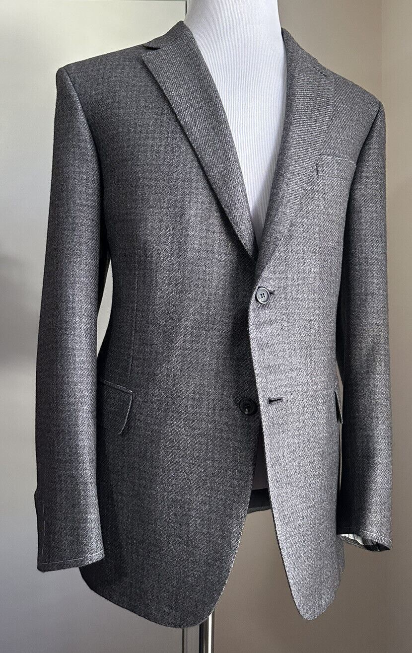 NWT $6600 Мужской спортивный пиджак Brioni из кашемира/шелка DK Grey 46R US/56R EU