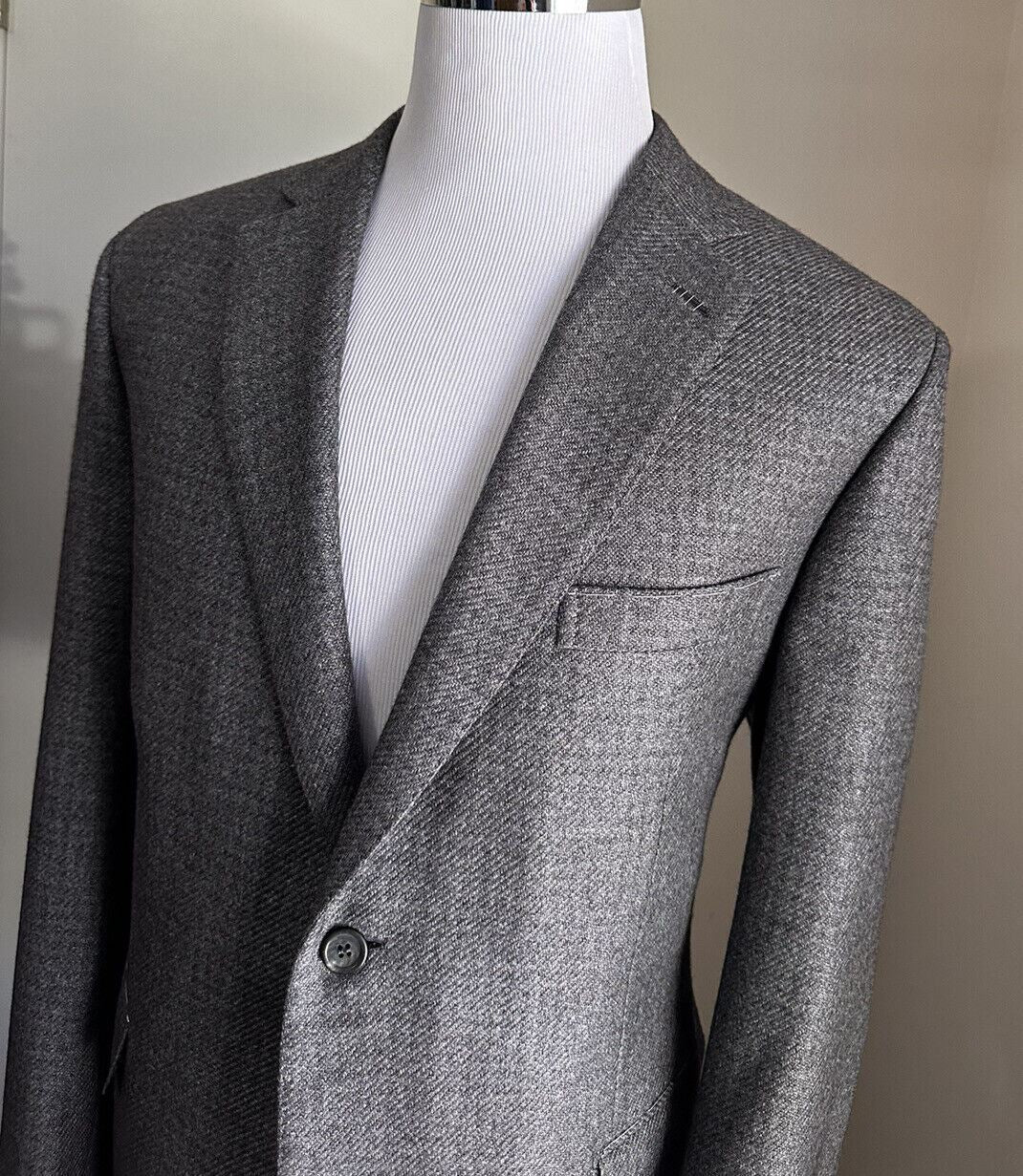 NWT $6600 Мужской спортивный пиджак Brioni из кашемира/шелка DK Grey 46R US/56R EU