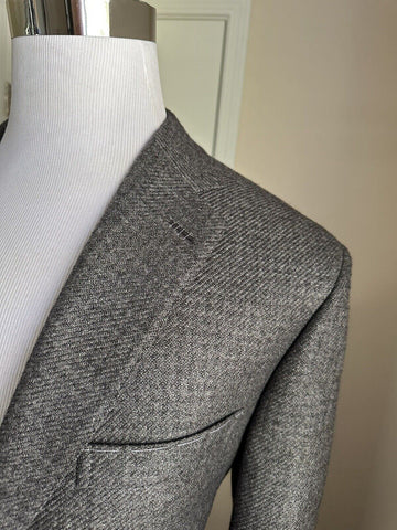 Neu mit Etikett: 6600 $ Brioni Herren-Sportmantel-Blazer aus Kaschmir/Seide DK Grau 46R US/56R Eu