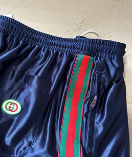 Новые мужские спортивные брюки из технического полистера Gucci за 1250 долларов, синие, размер XXL-XXXL