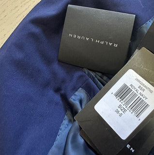 NWT $299 Ralph Lauren Black Label Мужской спортивный пиджак Королевский темно-синий 38S/48S Италия