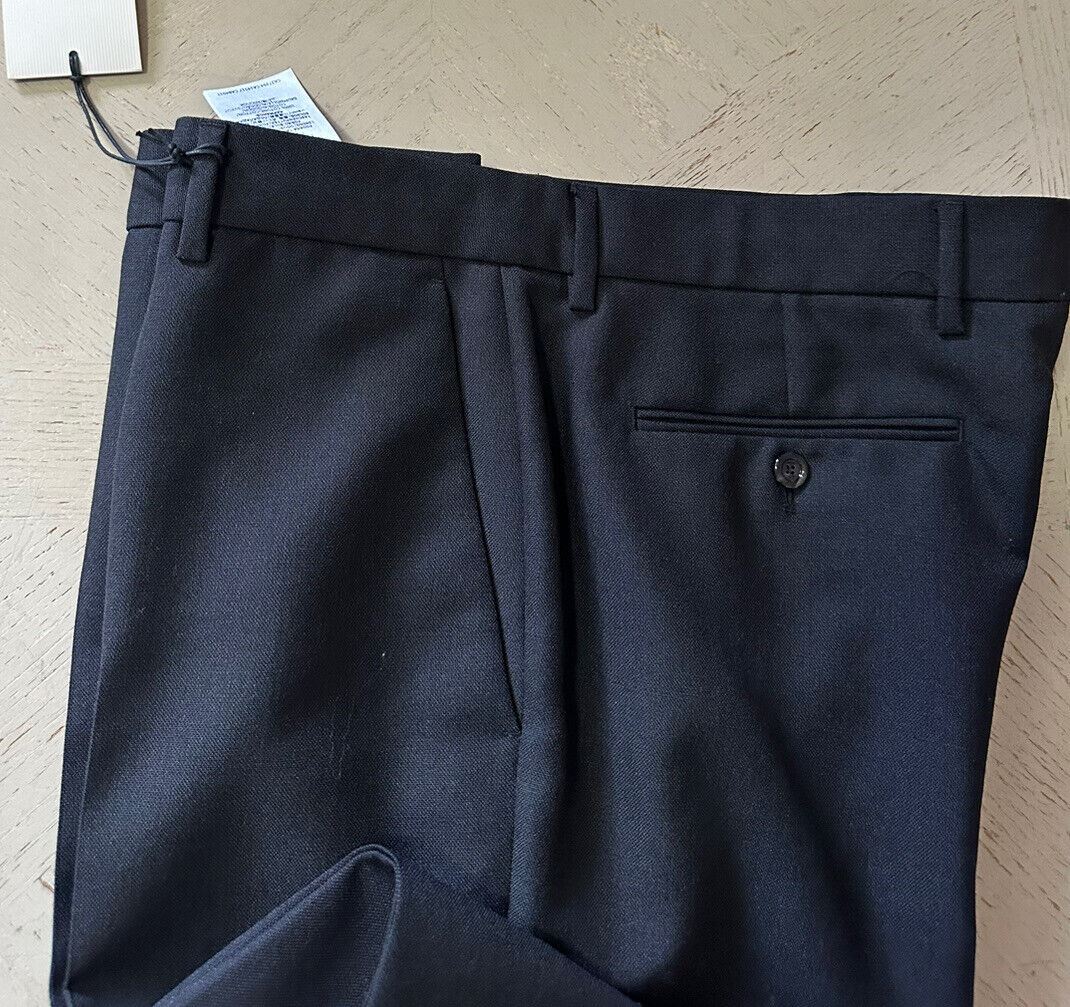 Neu mit Etikett: 1250 $ Gucci Herren-Anzughose aus Panamawolle/Mohair Schwarz 34 US (50 Eu) Italien