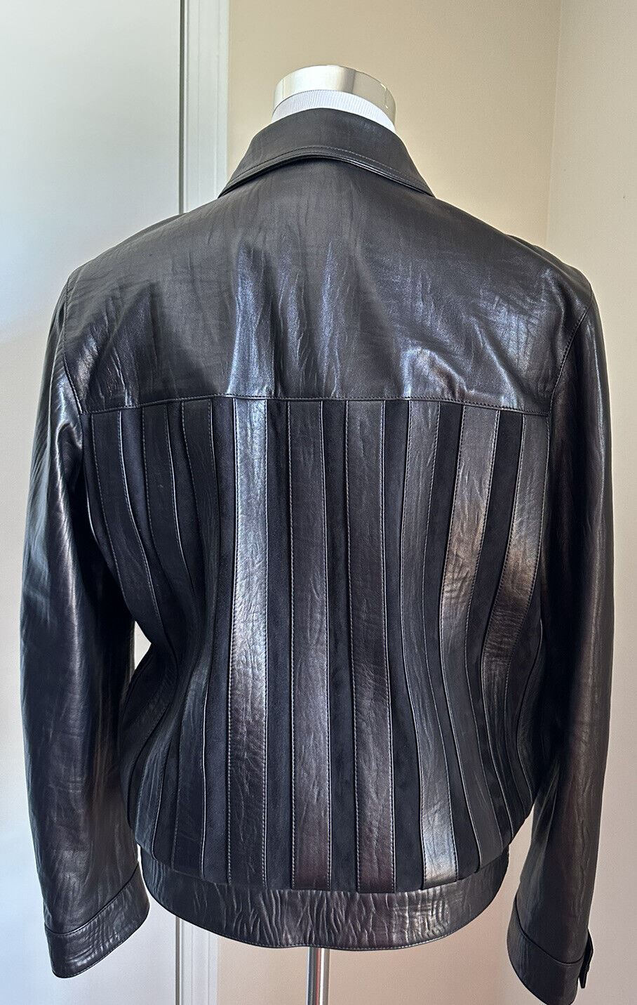 New $5490 Saint Laurent Men’s Leather/Suede Jacket Coat Black 44 US/54 Eu Italy