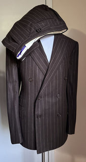Новый мужской двубортный костюм Ralph Lauren Purple Label стоимостью 4995 долларов, коричневый 46L США/56L ЕС