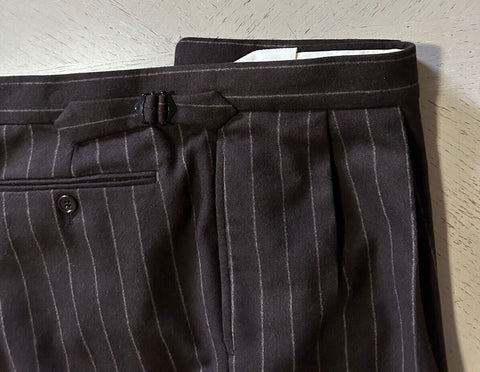 New $4995 Ralph Lauren Purple Label Men Double Breasted Suit Brown 46L US/56L Eu