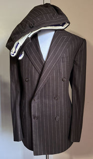 Новый мужской двубортный костюм Ralph Lauren Purple Label стоимостью 4995 долларов, коричневый 46L США/56L ЕС