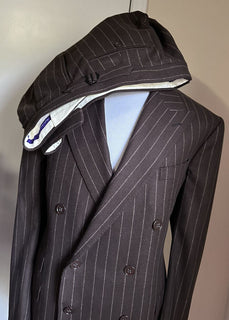 Новый мужской двубортный костюм Ralph Lauren Purple Label стоимостью 4995 долларов, коричневый 46L США/56L ЕС